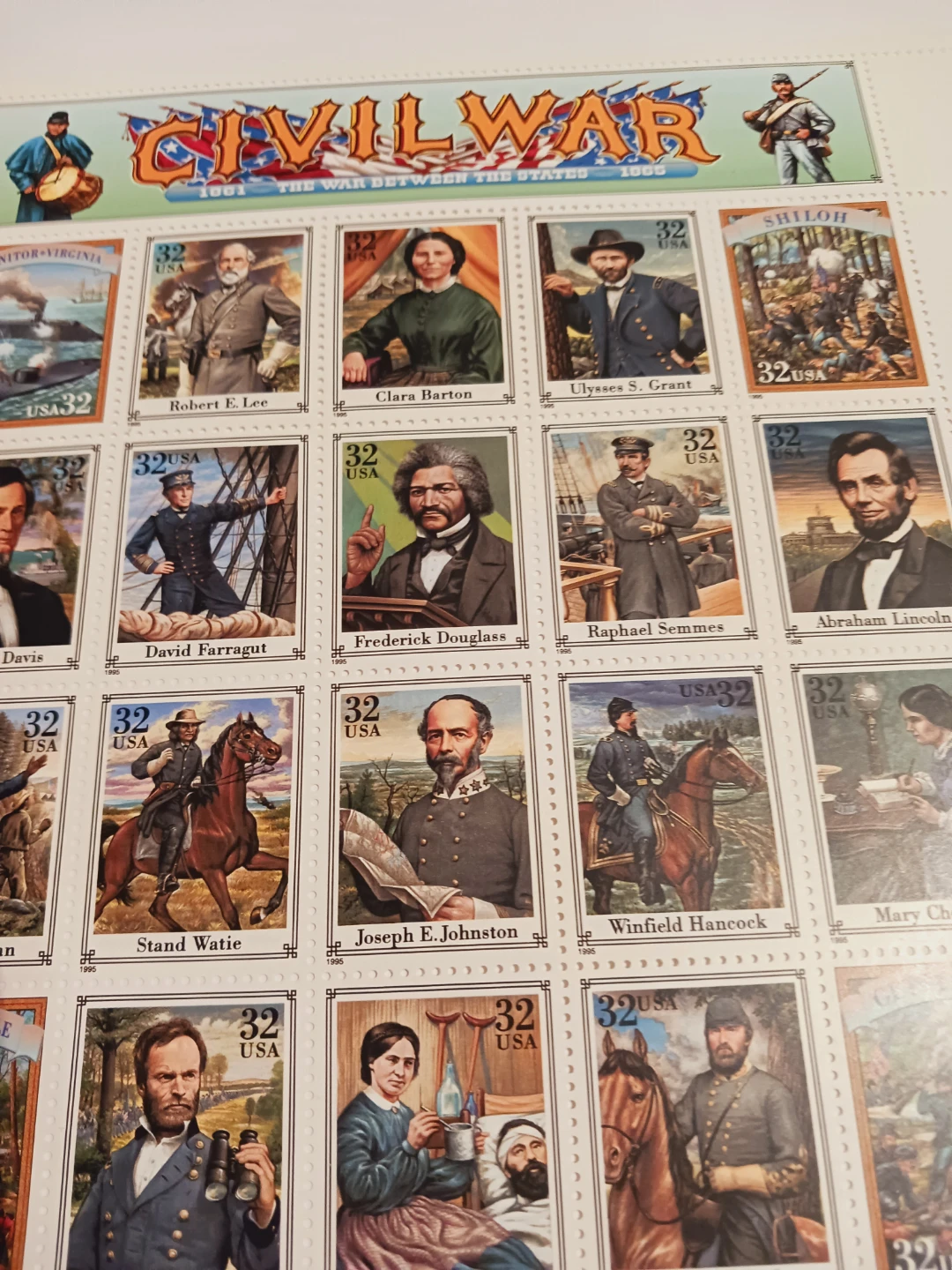 1994. USPS  Civil War Stamp Sheet. New. - photo 2