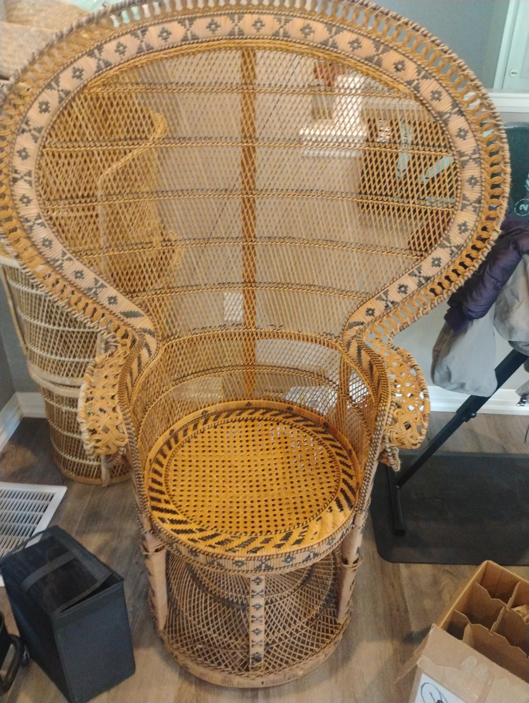 Vintage wicker Peacock Chair