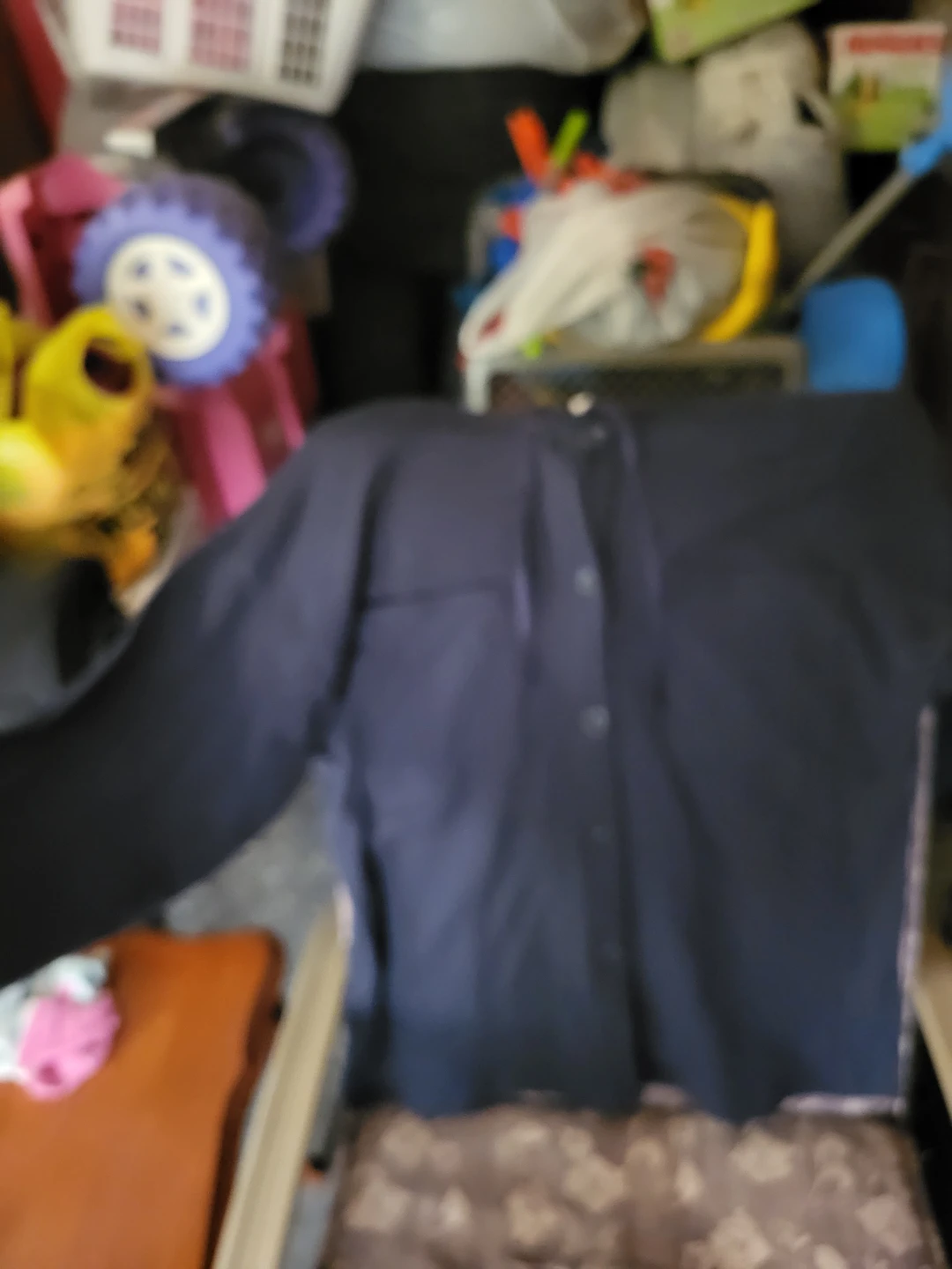 Roxy Navy Blue Button-Up Shirt - Size L/G - photo 2