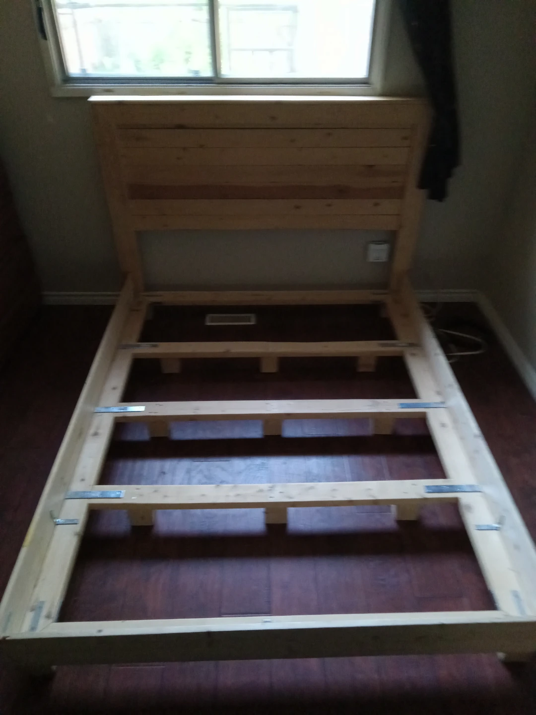 Wooden Bed Frame with Headboard