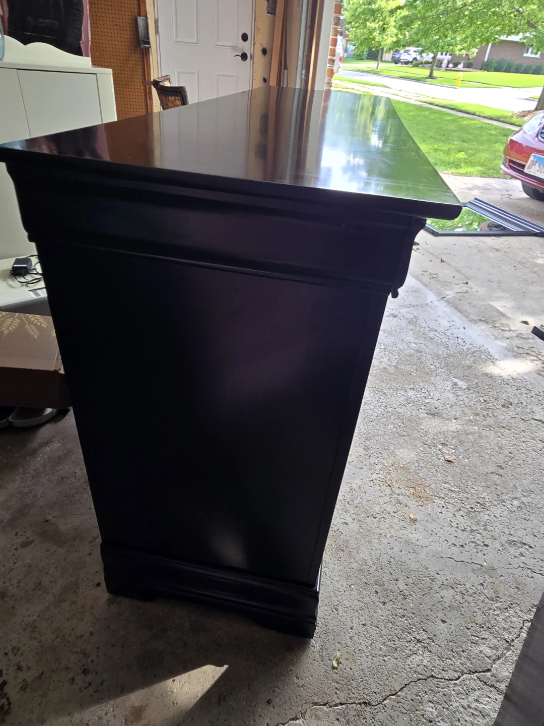 Black 6-Drawer Dresser with Mirror & Hidden Storage - photo 2