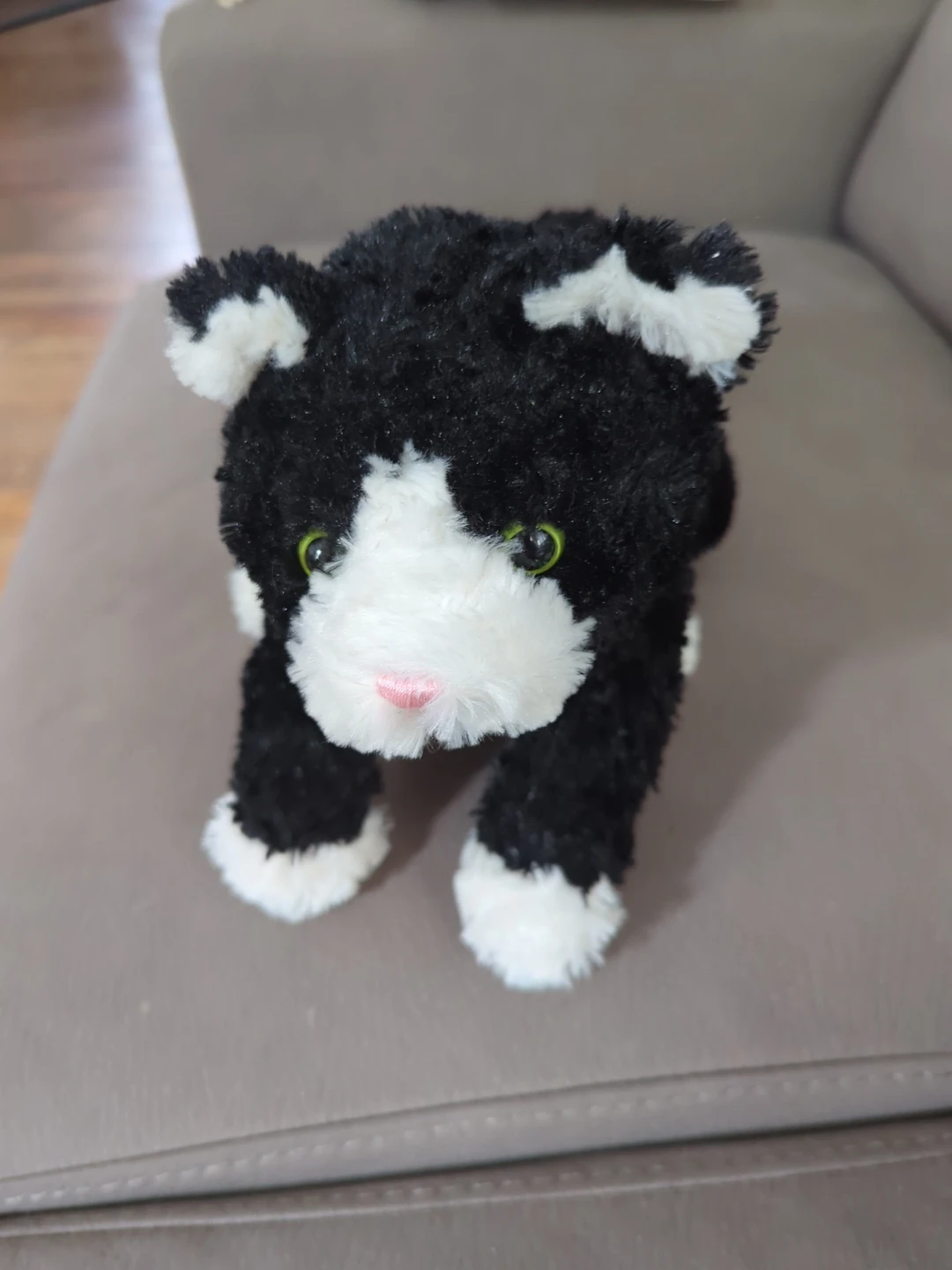Black and White Cat Plush Toy