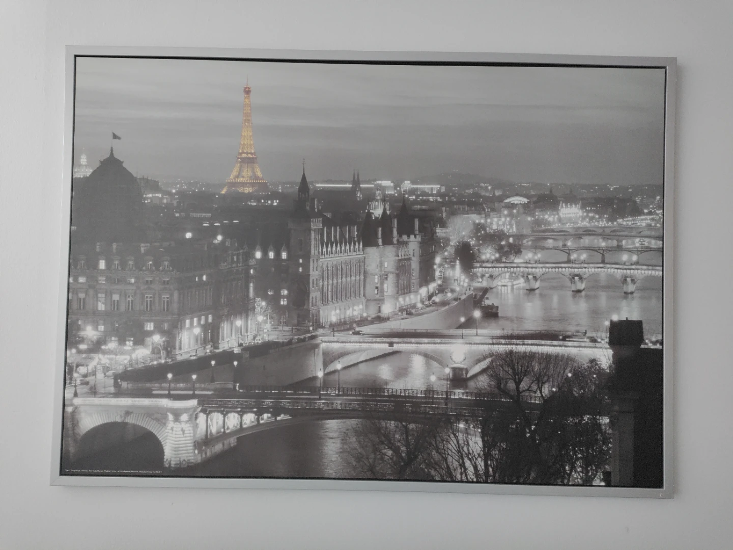 Framed Paris Cityscape Black and White Wall Art