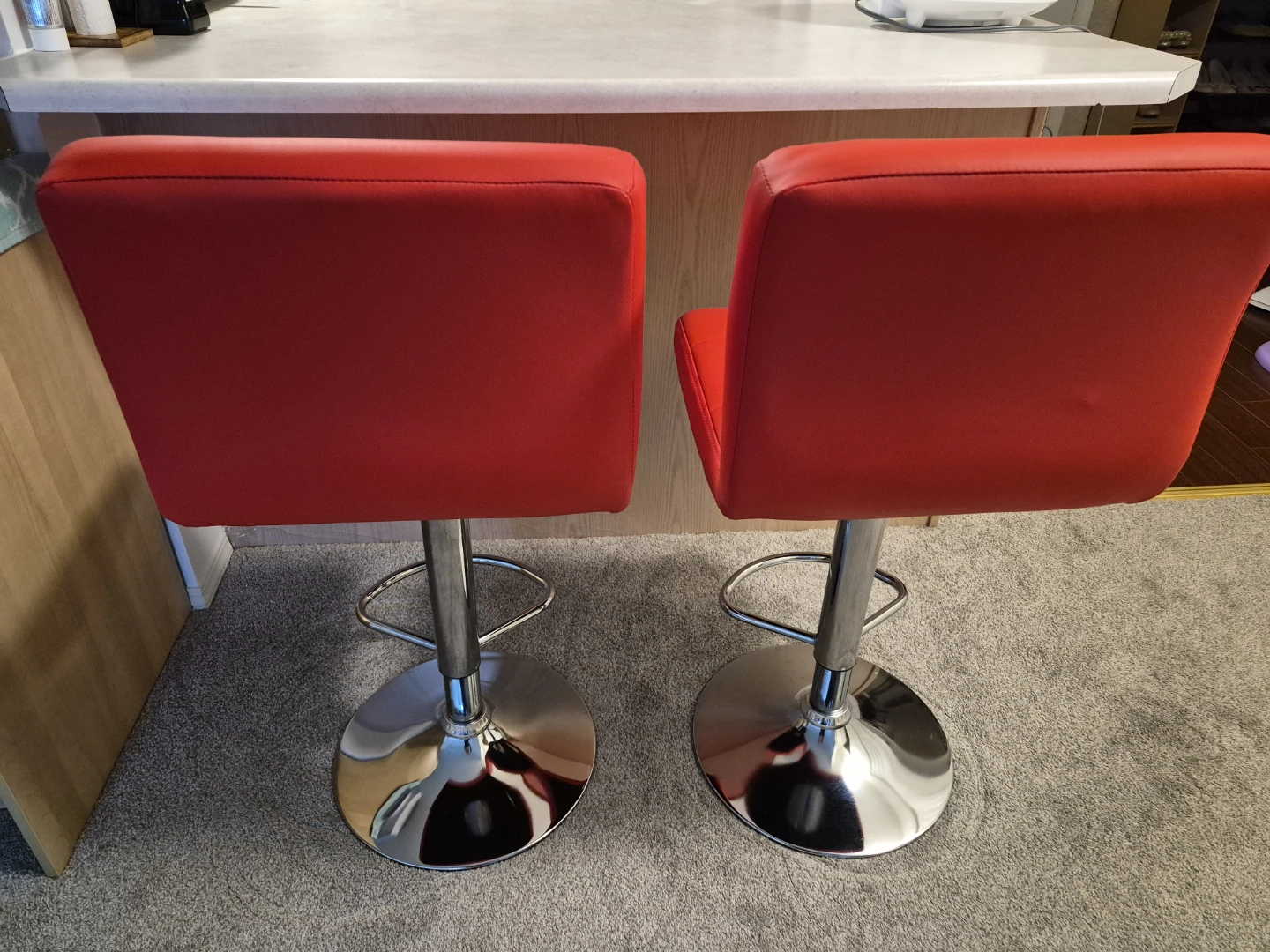 2 Red Bar Stools - photo 2
