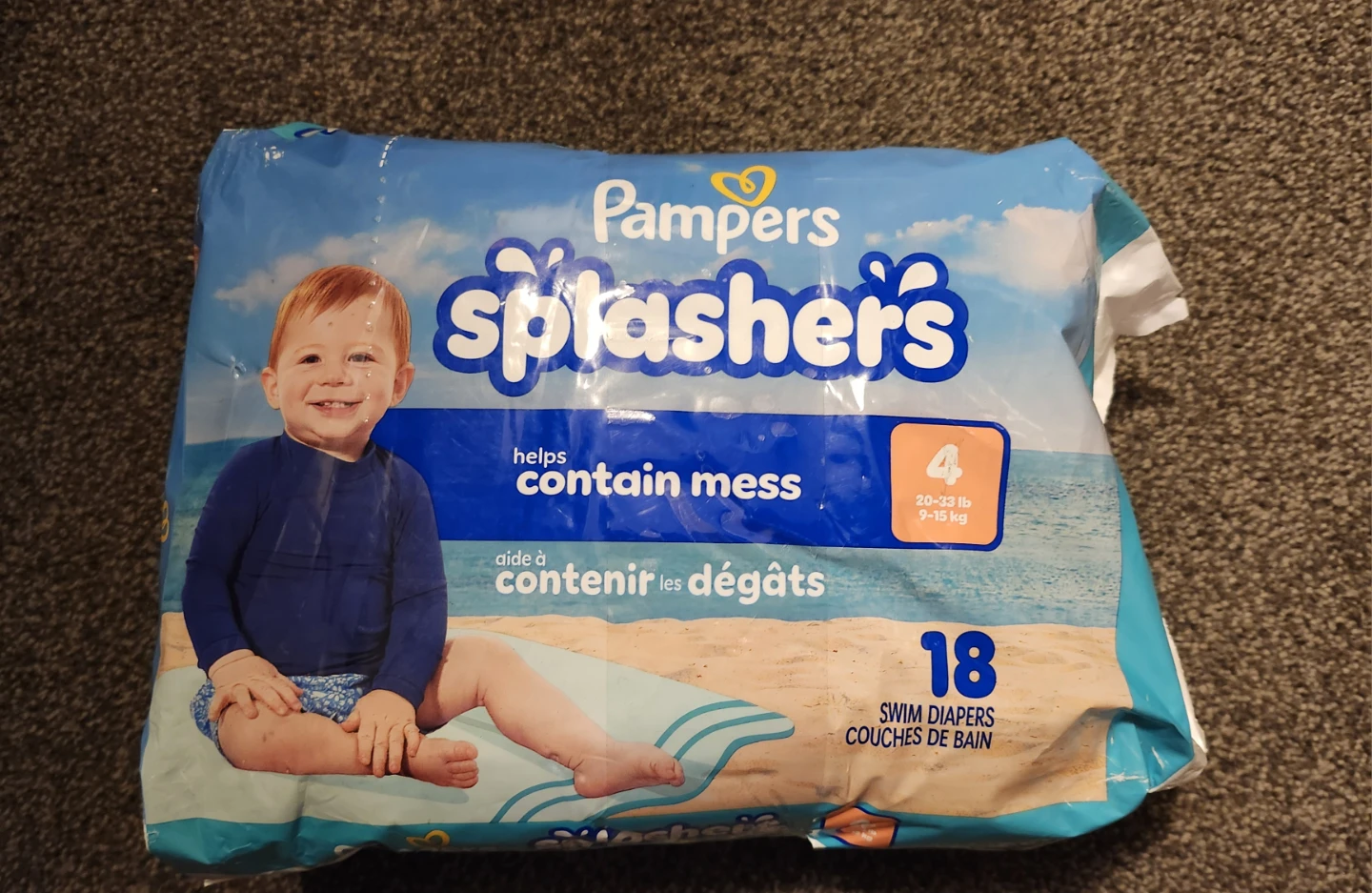 Pampers Splashers Swim Diapers Size 4 (18 ct)