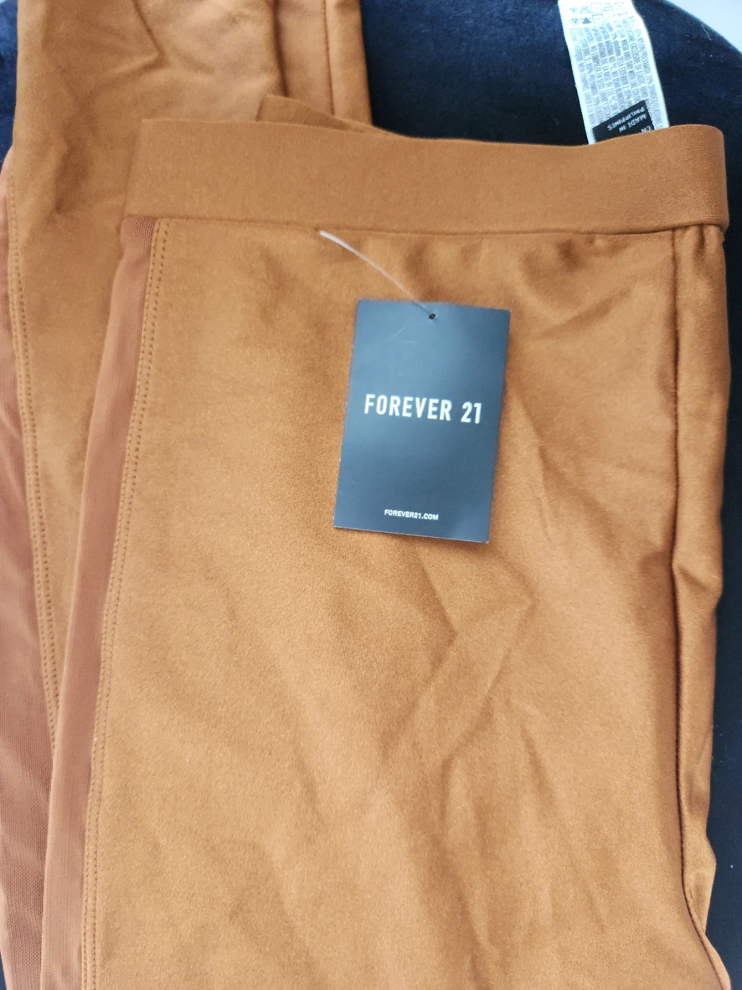 Forever 21 Copper/Gold Mesh Leggings - Size L