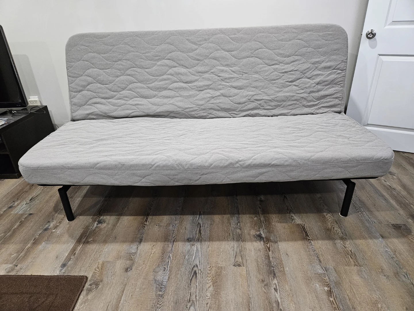 Futon Sofa Bed with Grey Cover - photo 2