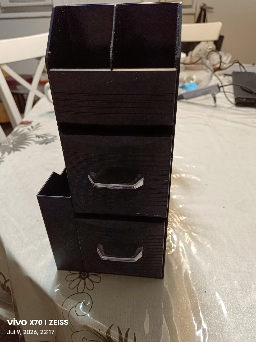 Black Desk Organizer with Drawers - photo 3