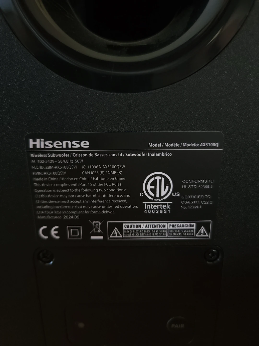 Hisense AX3100Q 3.1 Ch Soundbar & Wireless Subwoofer - Open Box - photo 4