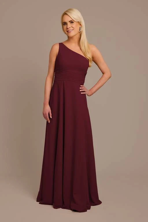 David's Bridal Bridesmaid Dress in Wine