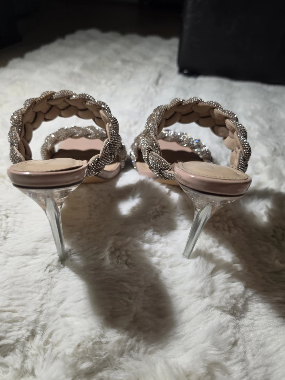 Azalea Wang Rhinestone Braided Heeled Mules - photo 4