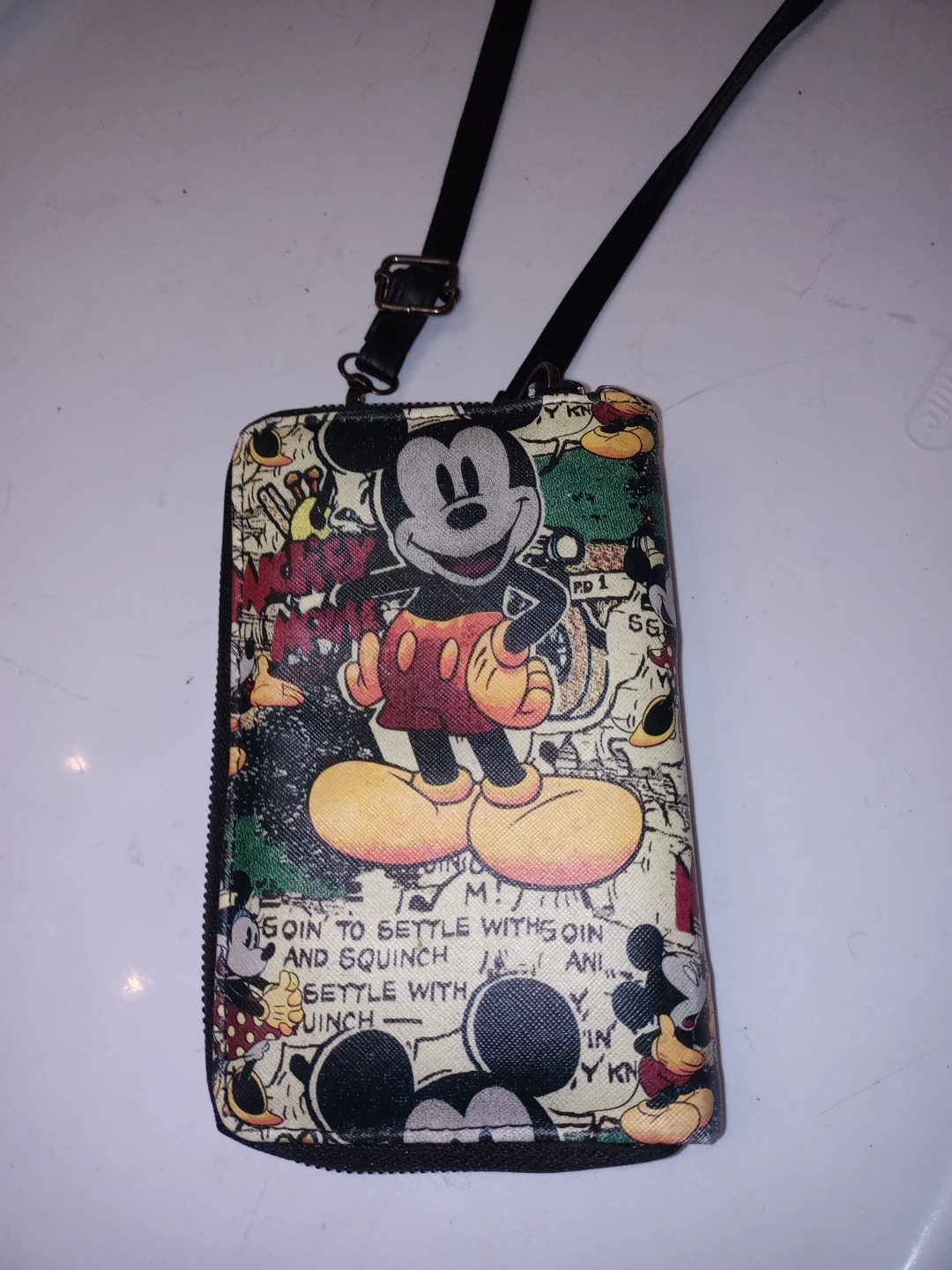 Mickey Mouse Wallet & Cell Phone Holder With Shoulder Strap - photo 4