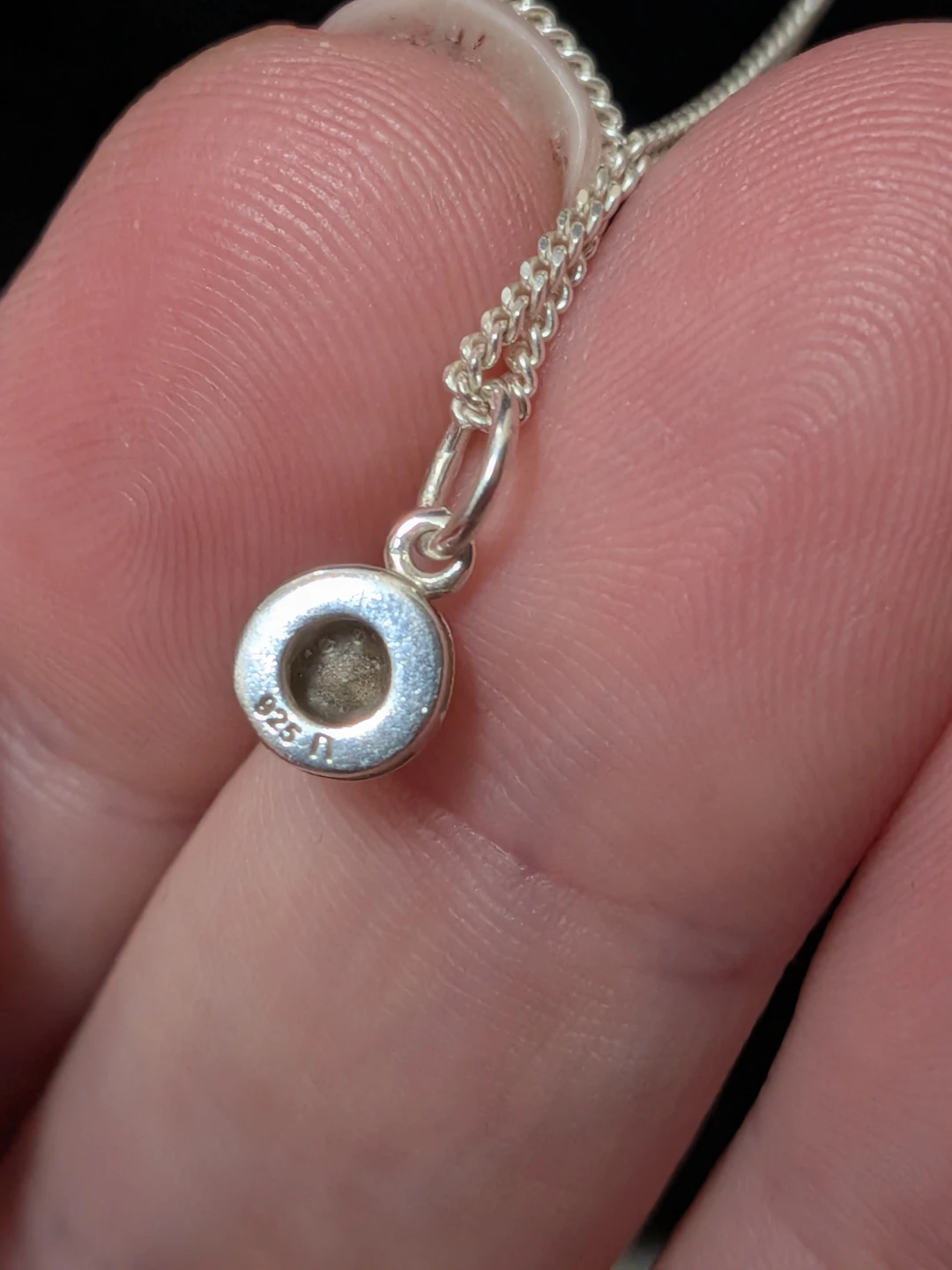 Sterling Silver Pendant Necklace with Faux Amethyst Stone - photo 4