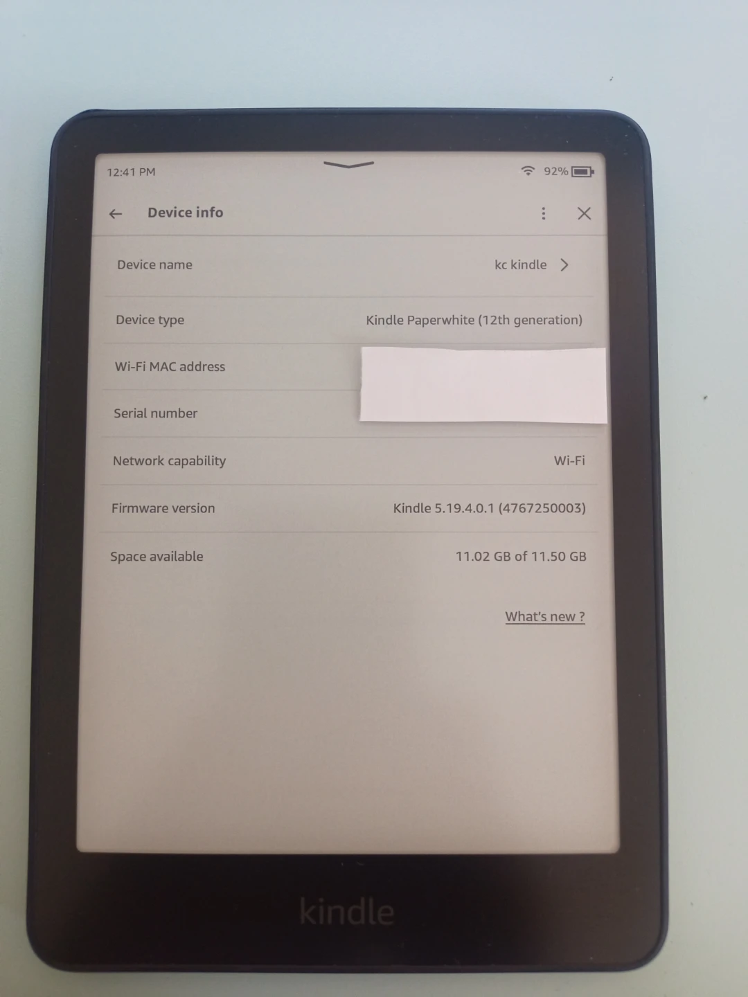 Kindle Paperwhite 12th gen with sleeve