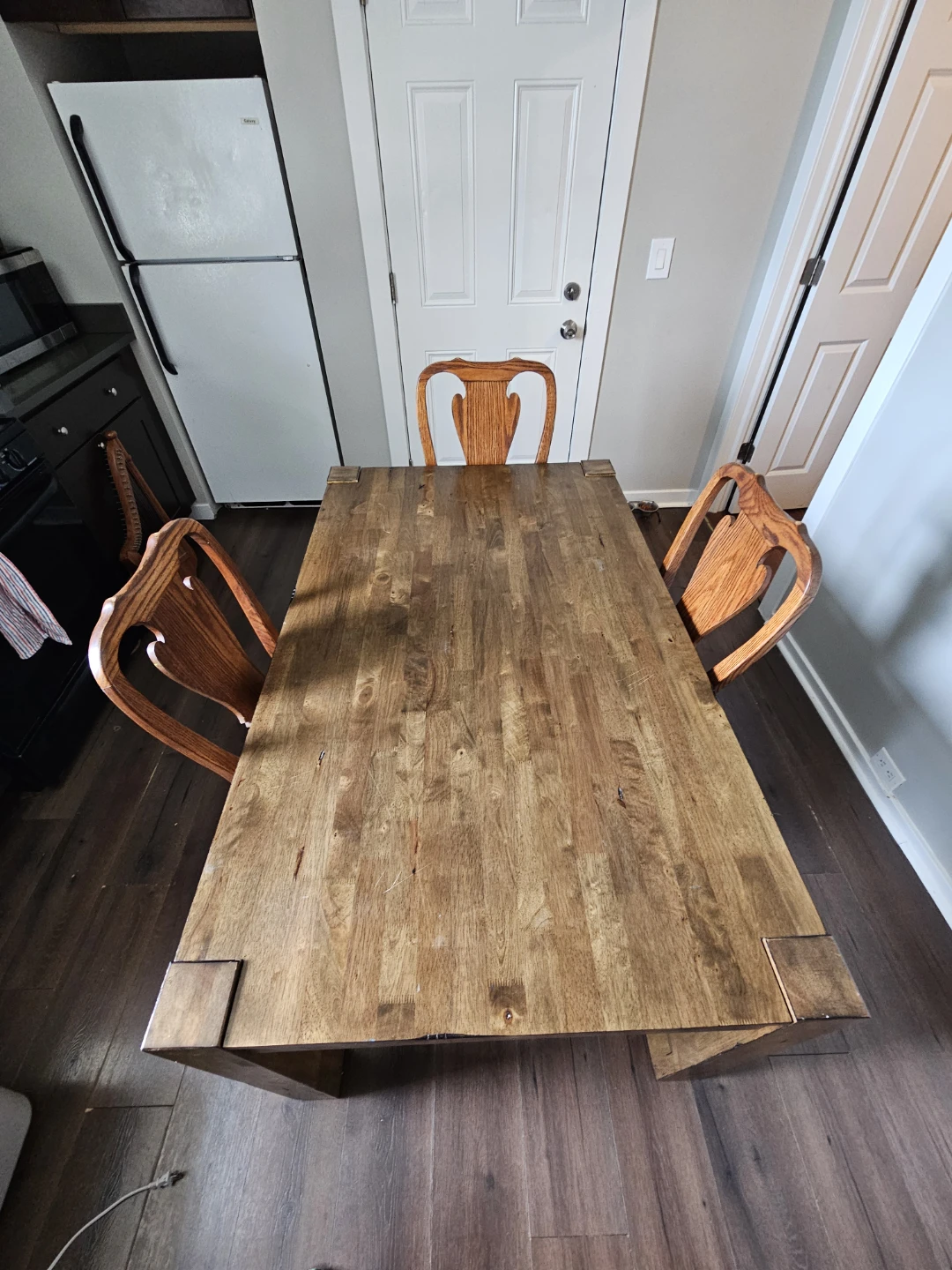 Wooden Dining Table with Chairs