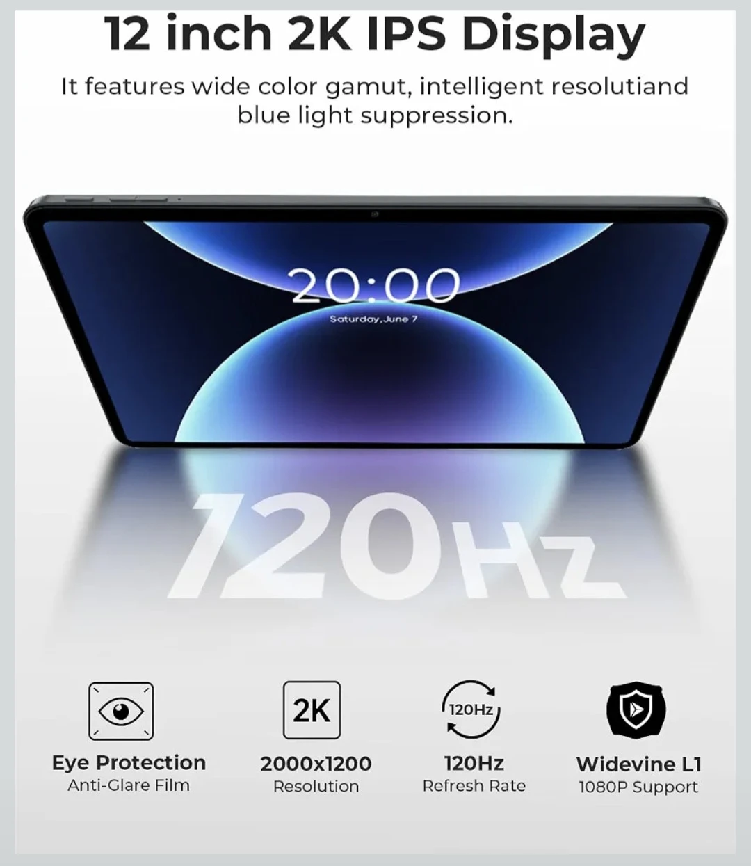 12-inch Gemini AI Android Tablet with Keyboard and Mouse - photo 2