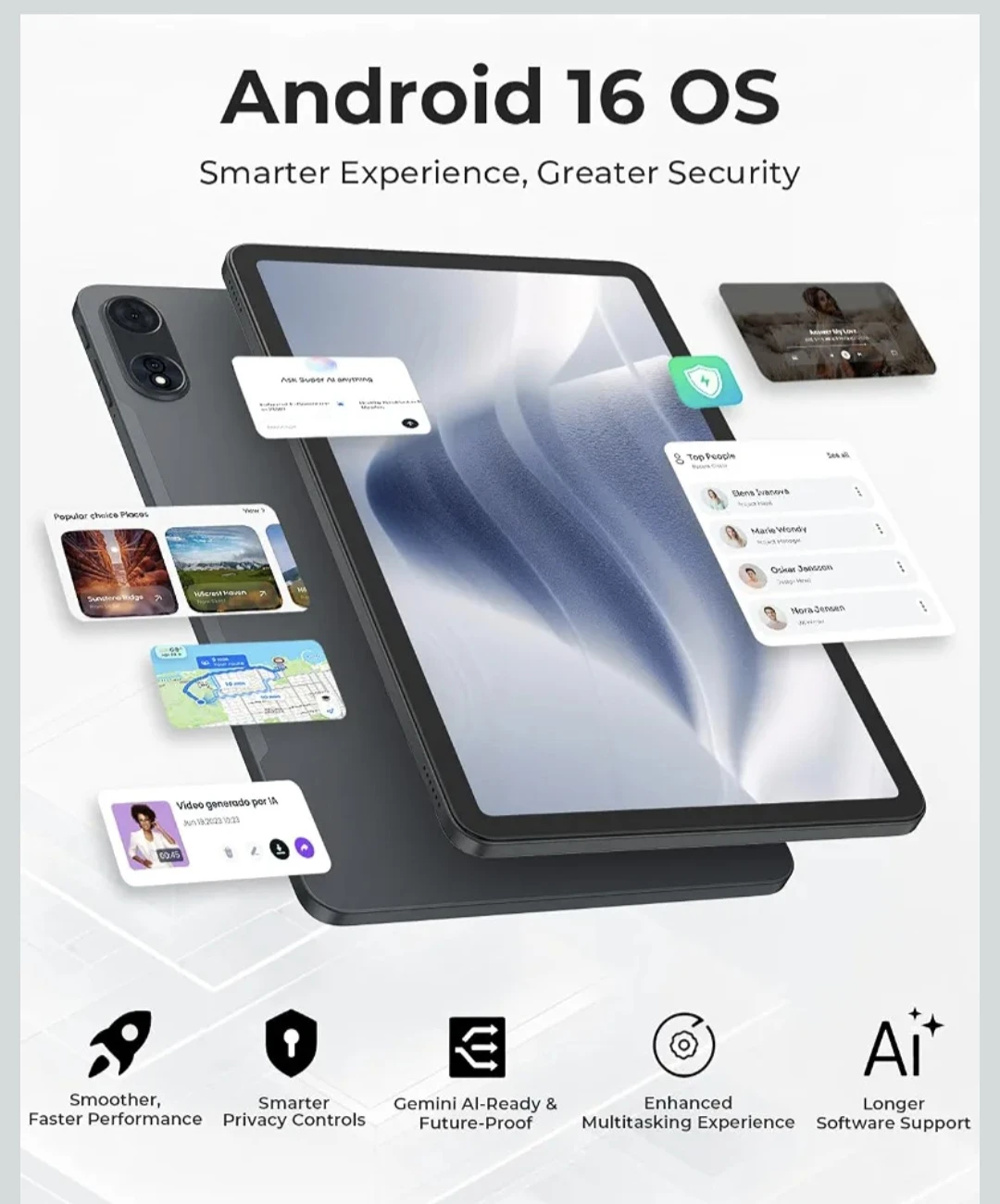 12-inch Gemini AI Android Tablet with Keyboard and Mouse - photo 4