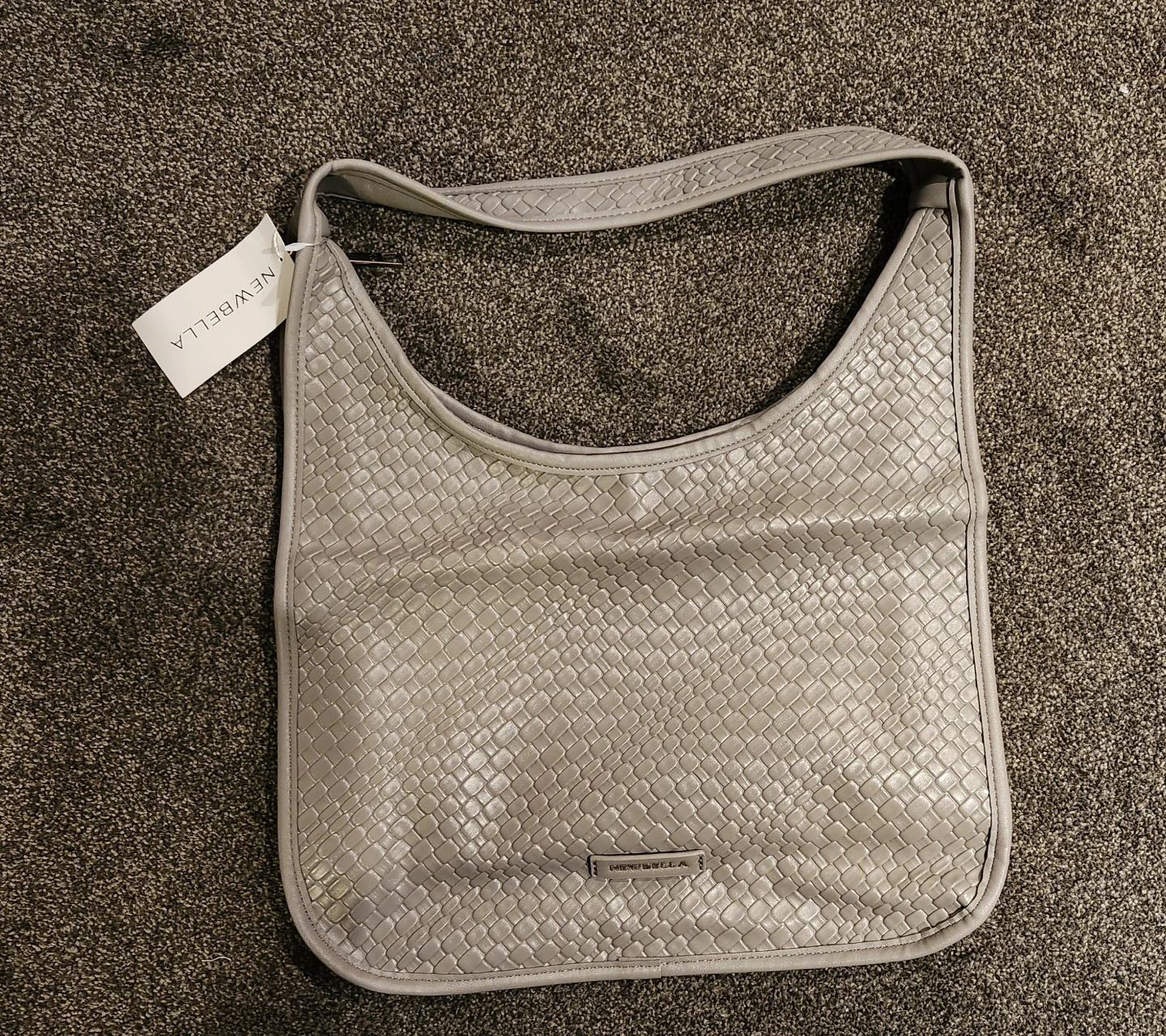 New Bella Grey Woven Shoulder Bag - photo 2