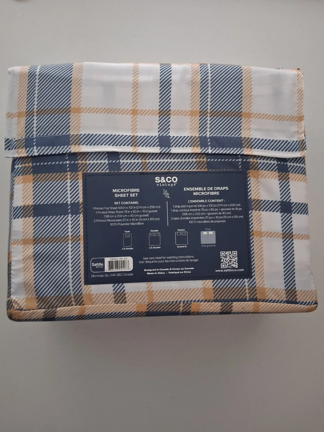 S&CO Vintage Microfibre Sheet Set - King - photo 2