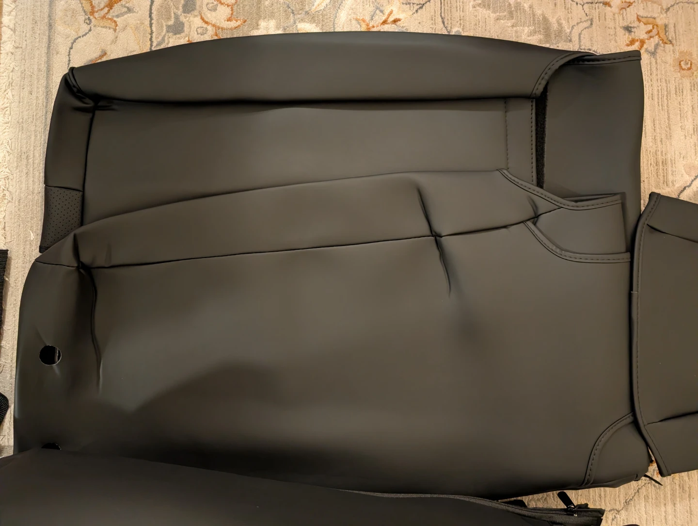 Black Leather Seat Covers for Toyota Tacoma 2016-2023 - photo 2
