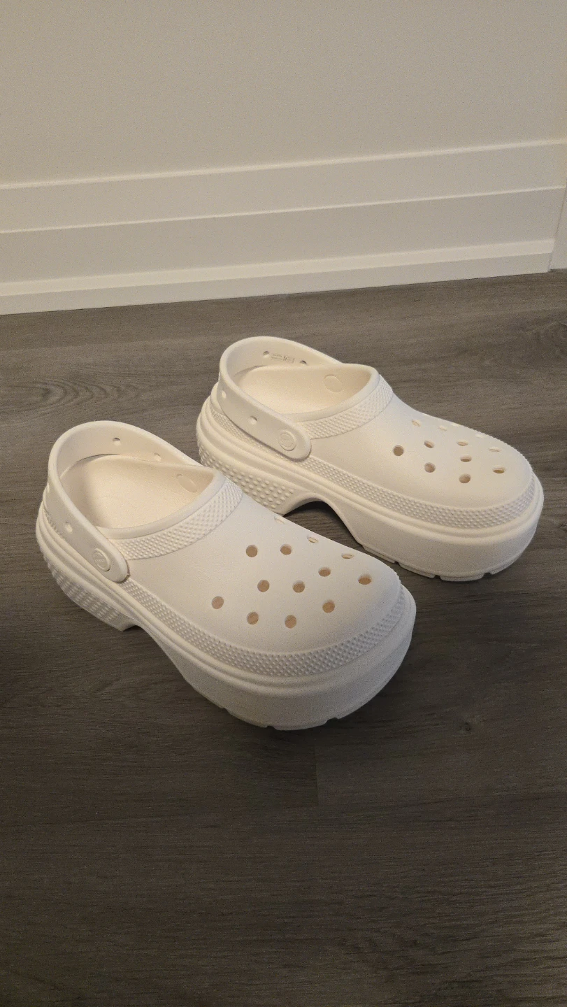 White crocs platform W8/M6