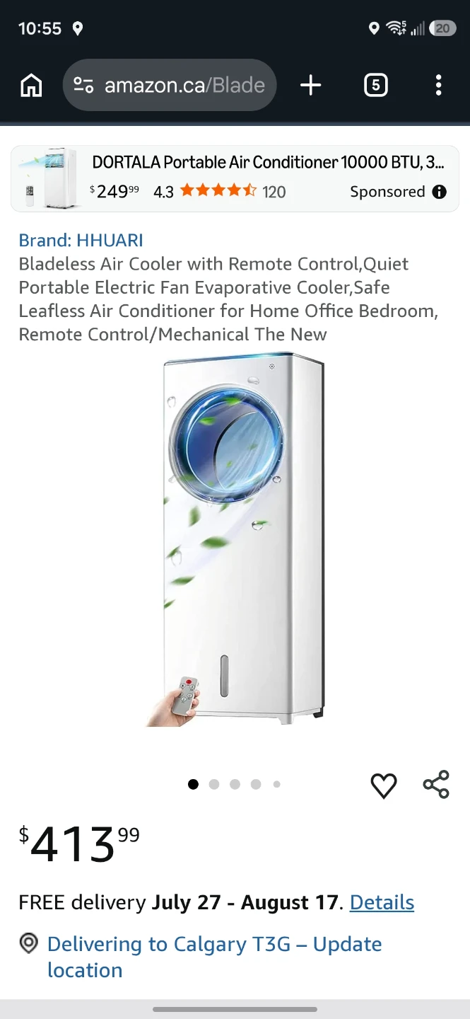 HHUARI Portable Evaporative Air Cooler - photo 5