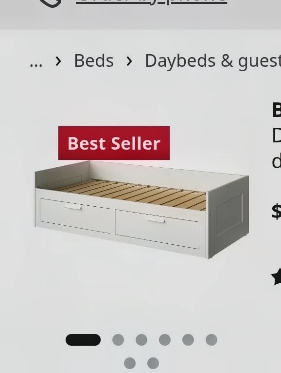 White Daybed with Storage Drawers - photo 3