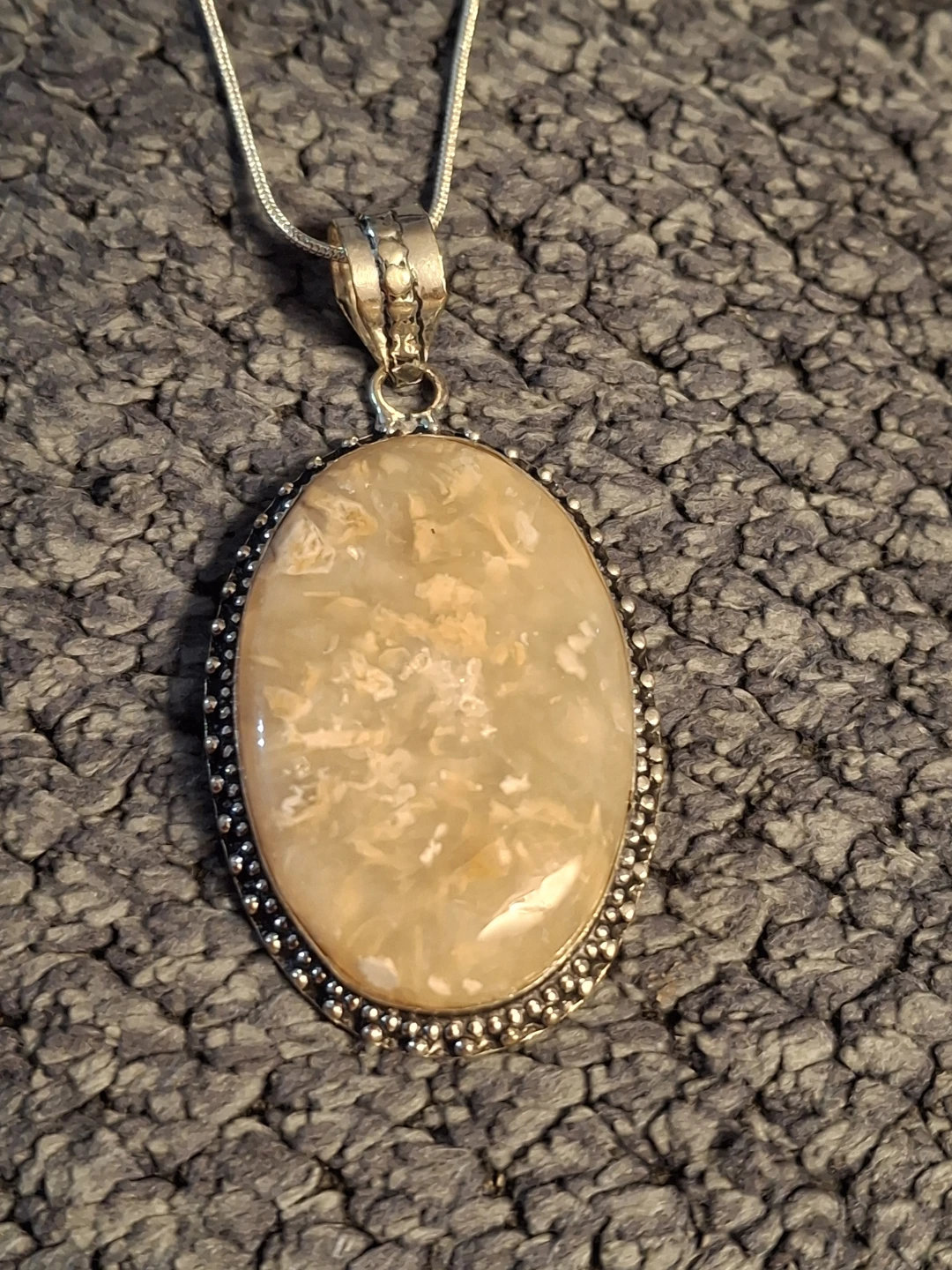Sterling Silver Yellow Jasper Necklace - photo 3