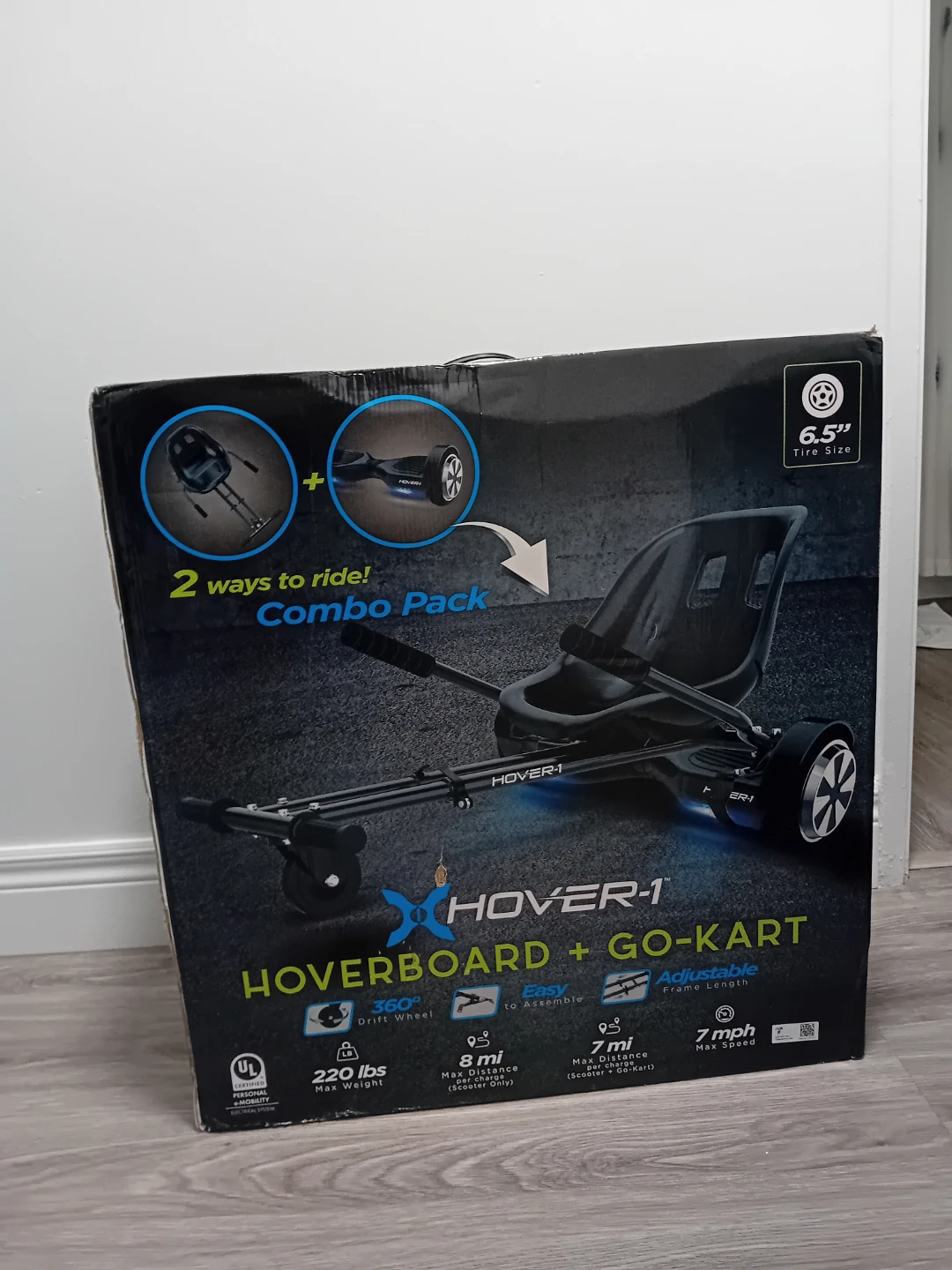 Hover-1 Hoverboard + Go-Kart Combo Pack