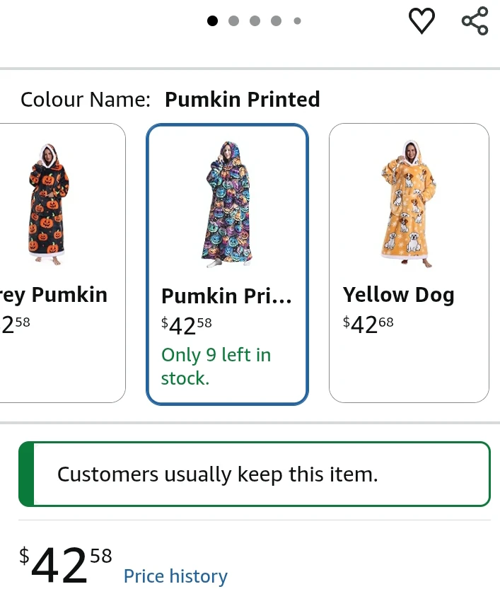 CUGBO Pumpkin Printed Wearable Blanket Hoodie - photo 2