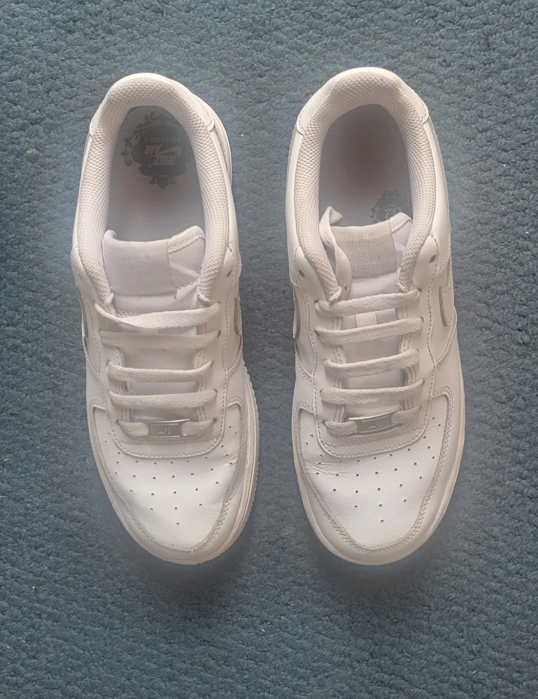 Nike Air Force 1 White Leather Sneakers