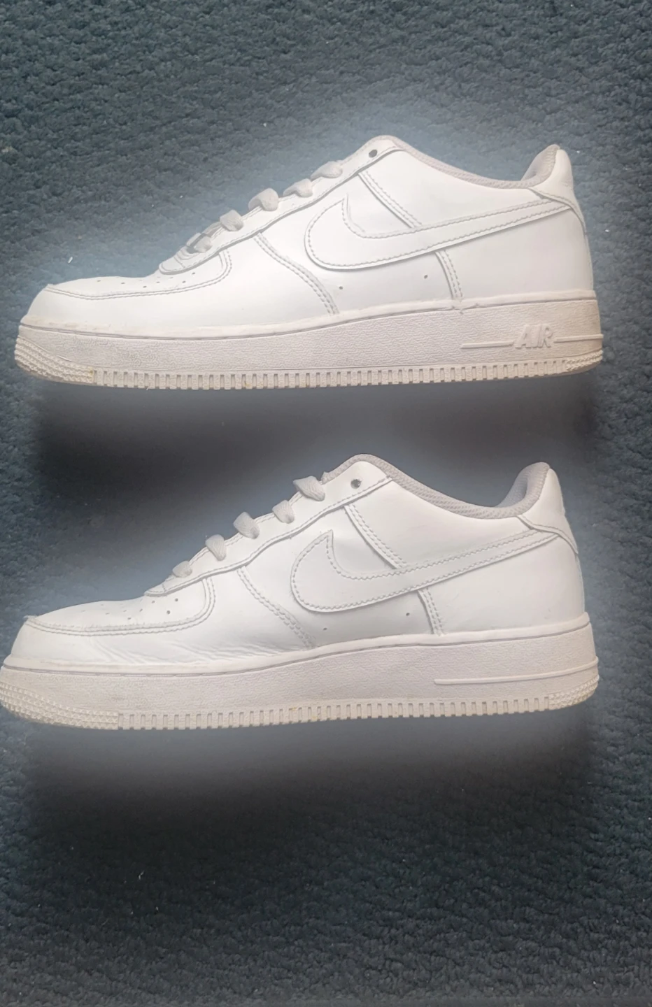 Nike Air Force 1 White Leather Sneakers - photo 2