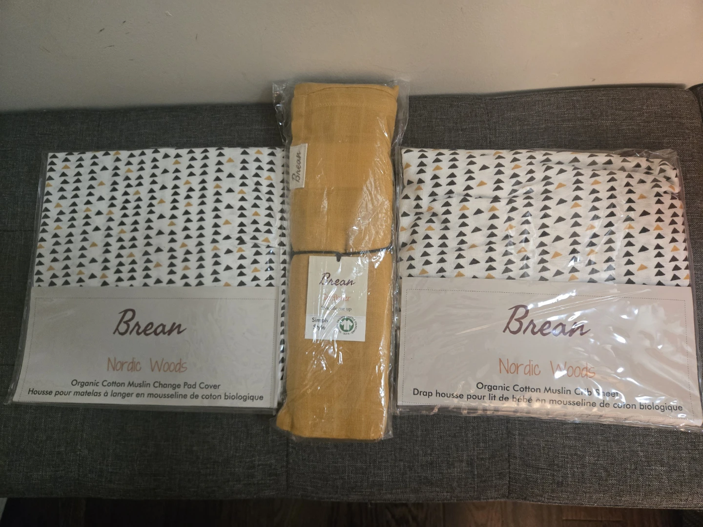 BABY GIFT: Brean Organic Cotton Change Pad Cover & Sheet Set