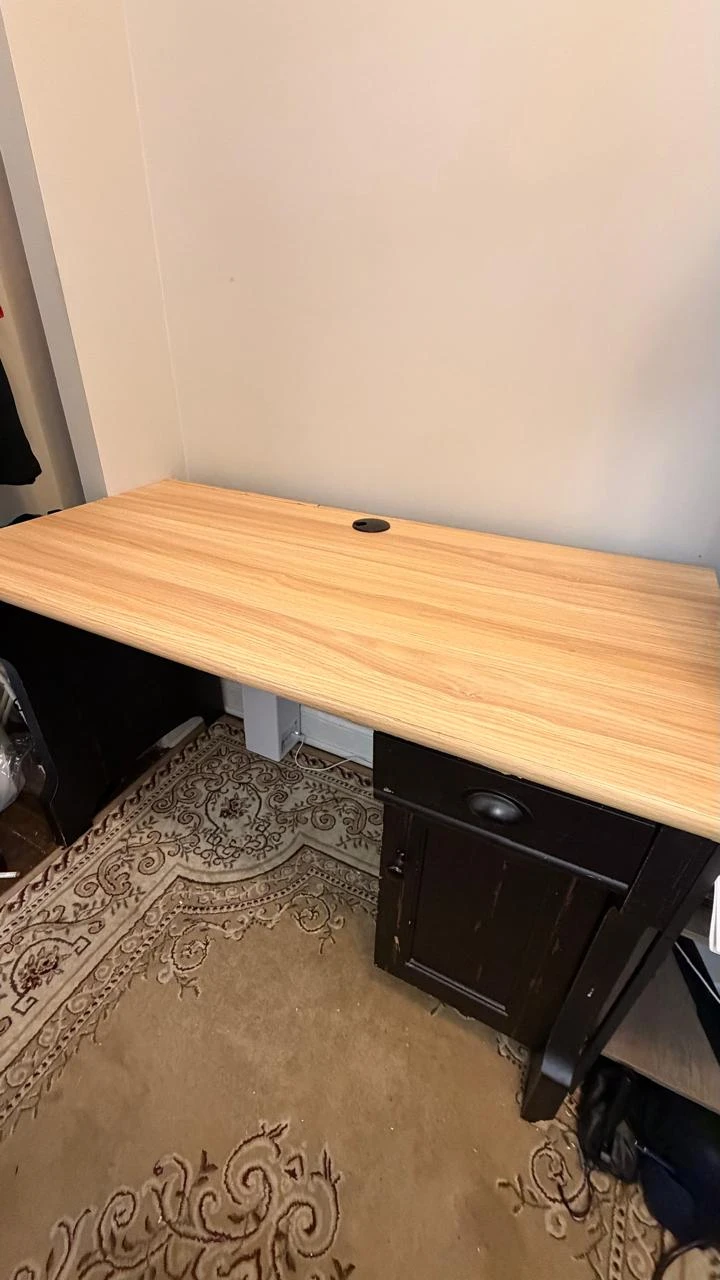 Solid wood work desk with drawers - photo 3