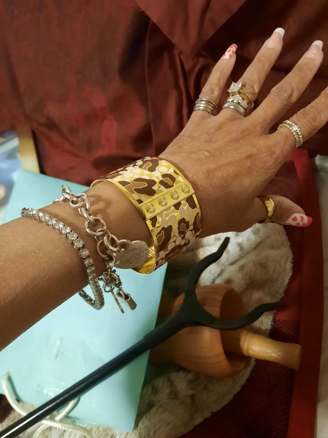 Massice Coach Camo LEOPARD print Bangle Bracelet
