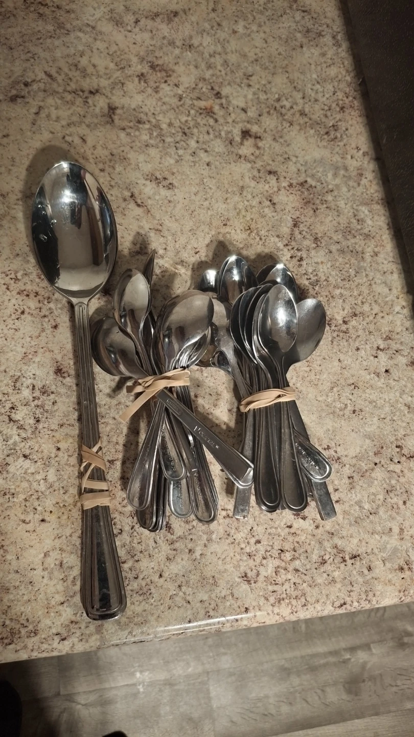 Set of Silverware Forks and Spoons - photo 2