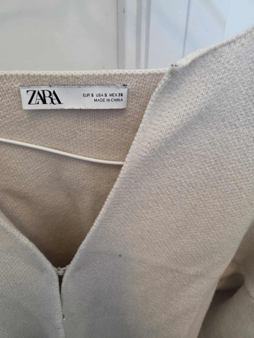 ZARA Cream Knit Cardigan Sweater - photo 2