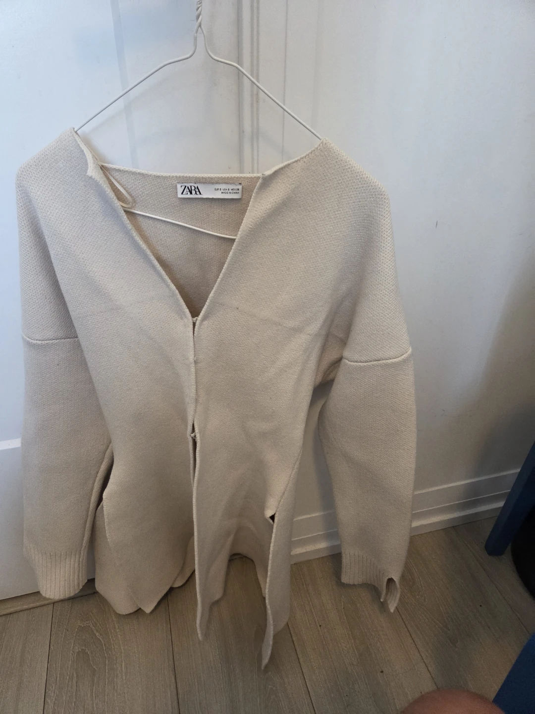 ZARA Cream Knit Cardigan Sweater - photo 3