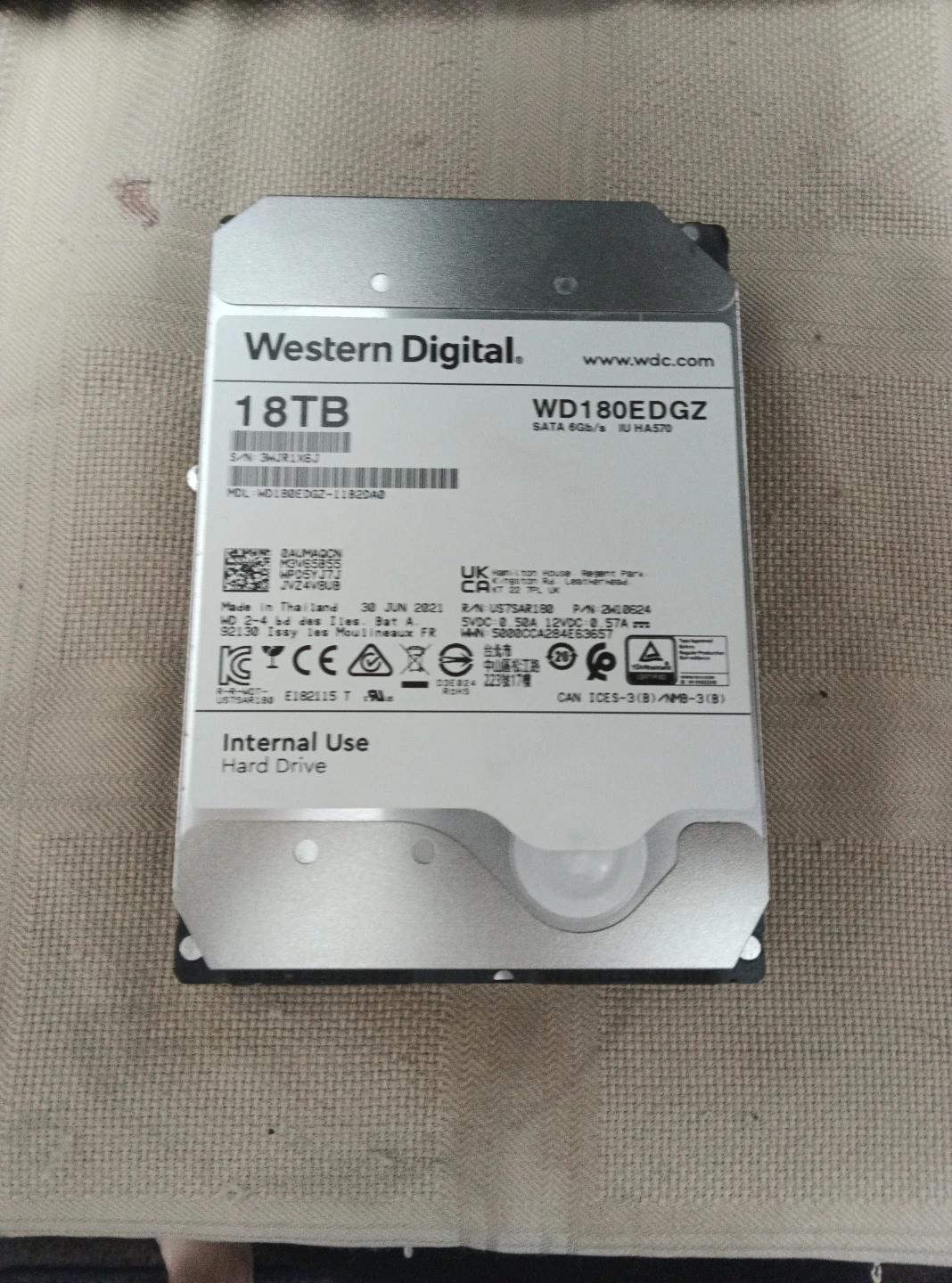 Western Digital Hard Drive 18TB SATA