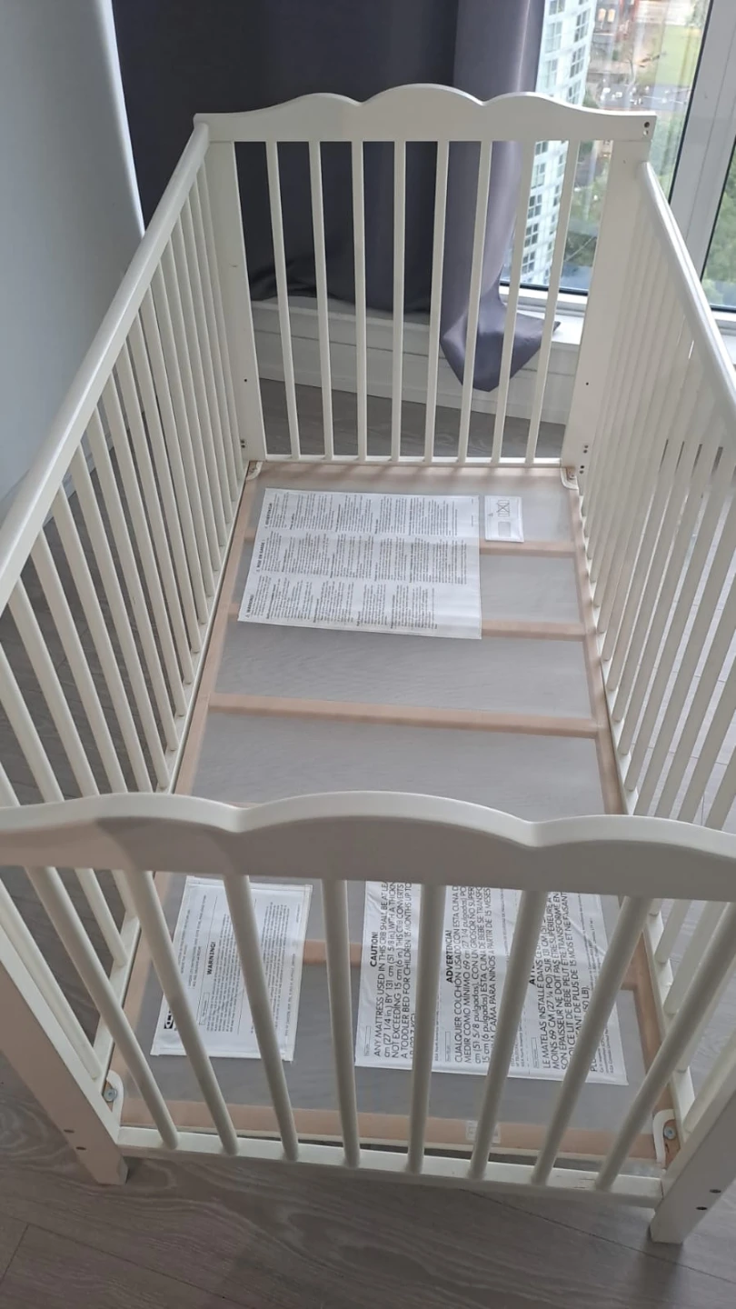 White Baby Crib - No mattress - No delivery - photo 2