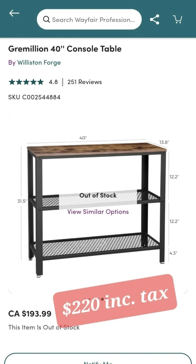 Console Table - Entryway/Living room *new - photo 5