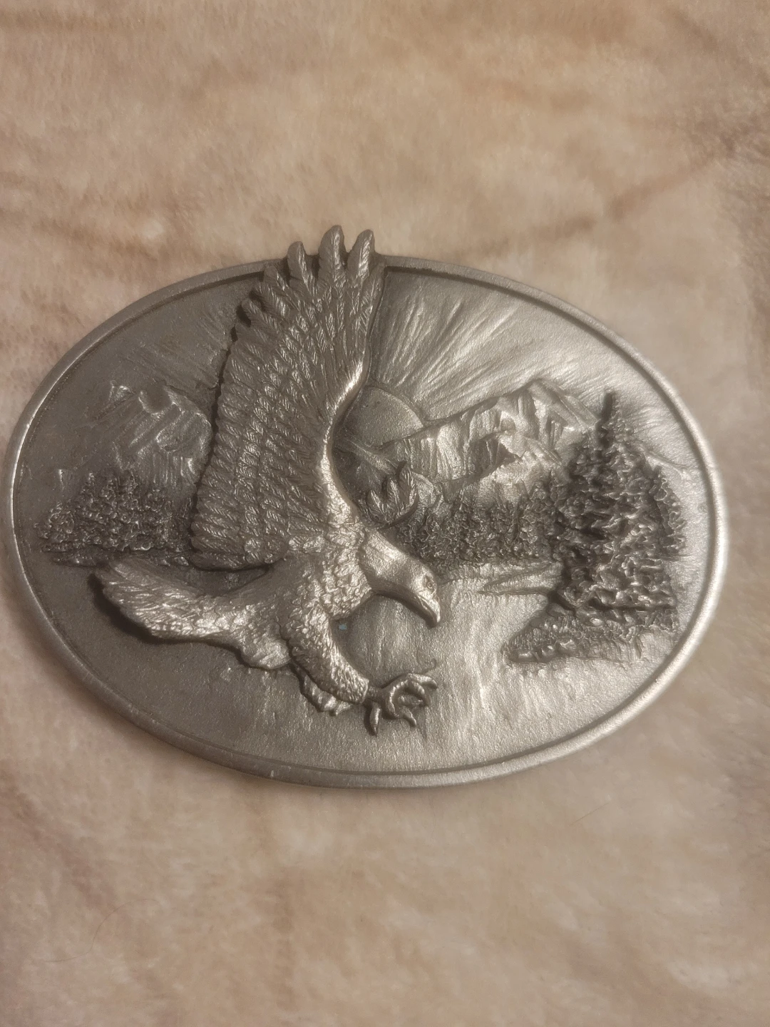 Pewter Eagle Belt Buckle - Symbol of Strength