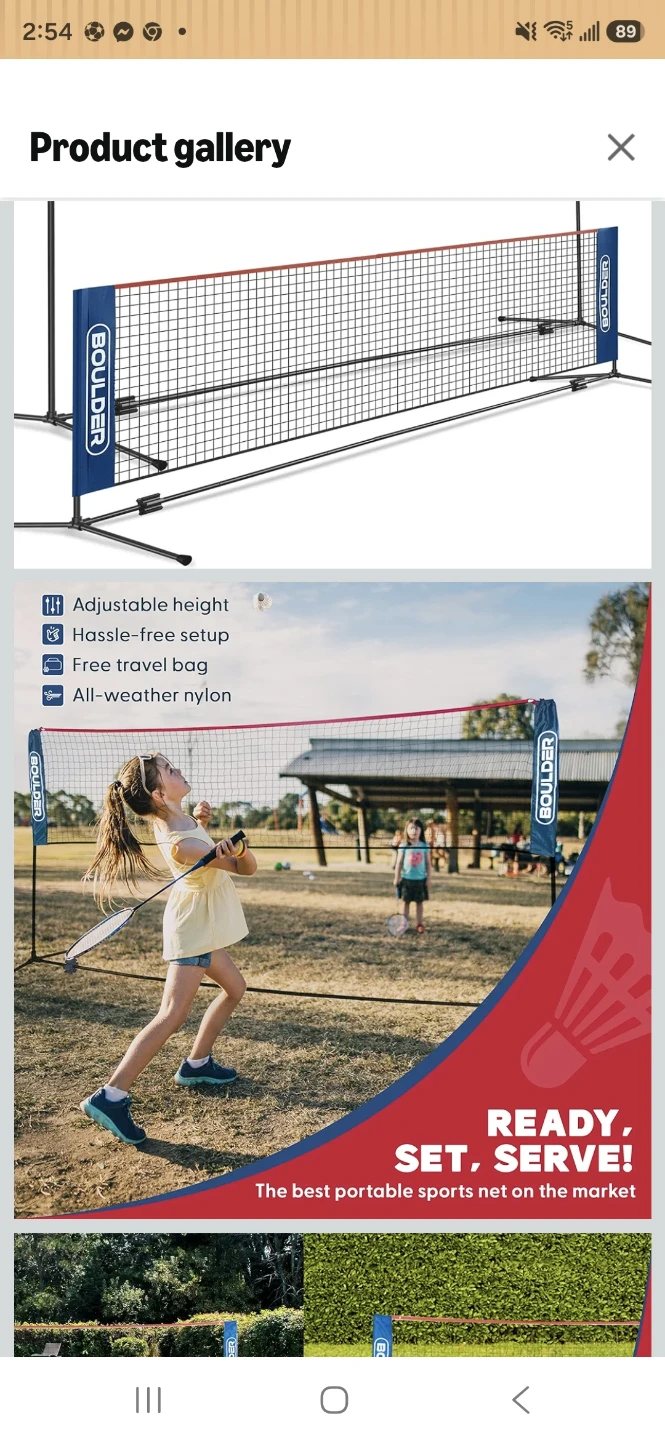 New Boulder INSTA NET Pickleball Badminton Tennis net - photo 5