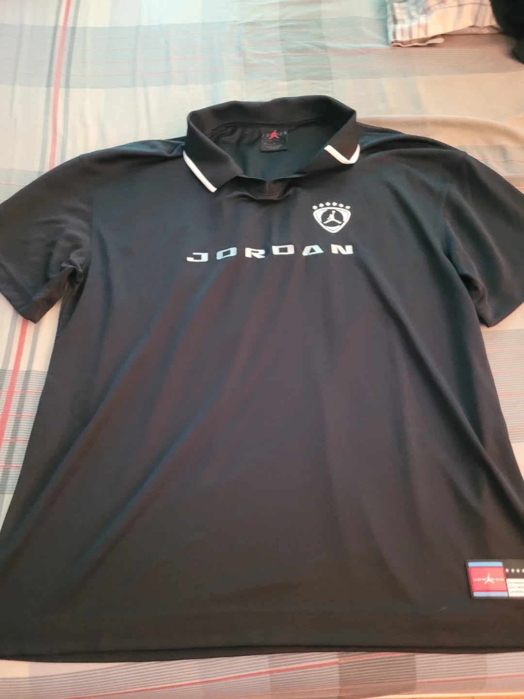 Jordan Black Polo Shirt Size Medium
