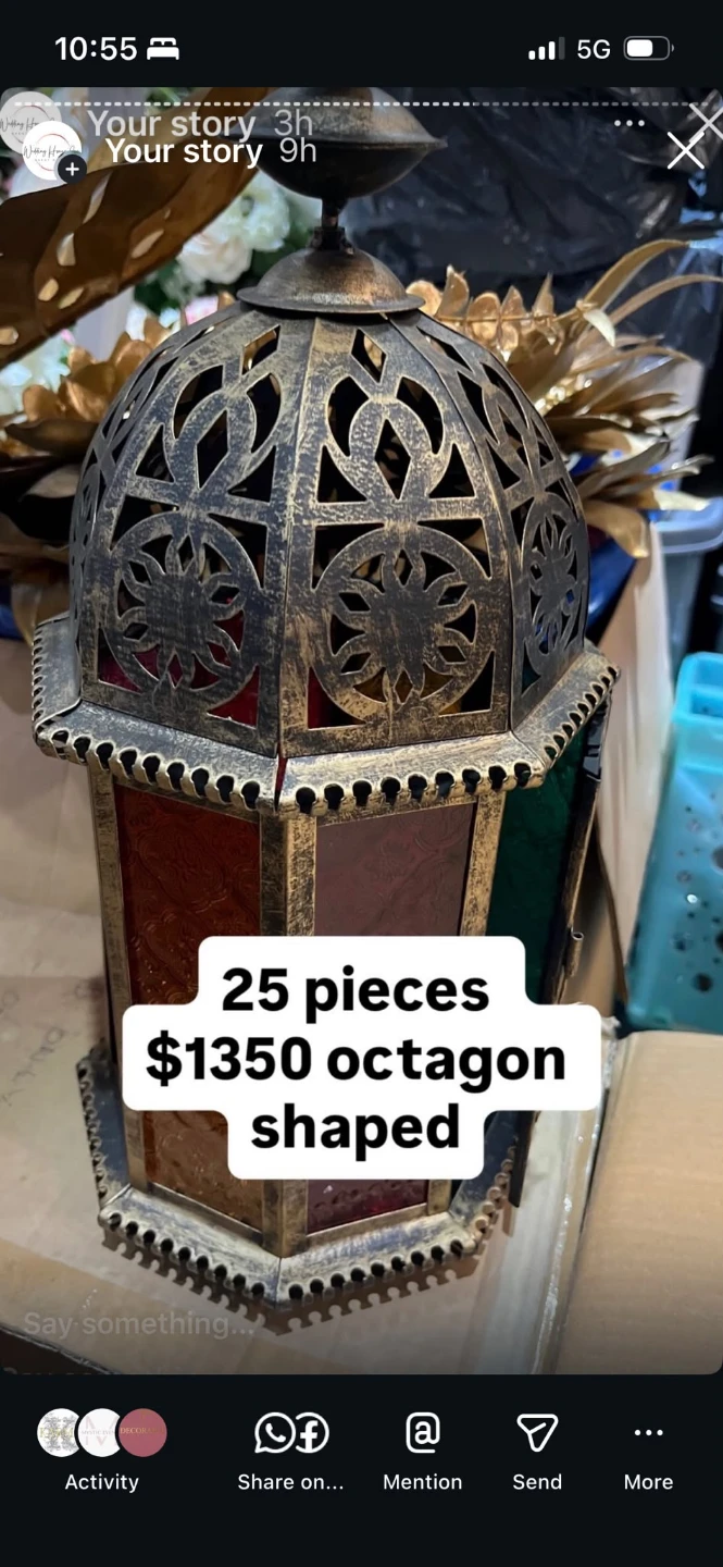 25 Octagon Shaped Lanterns