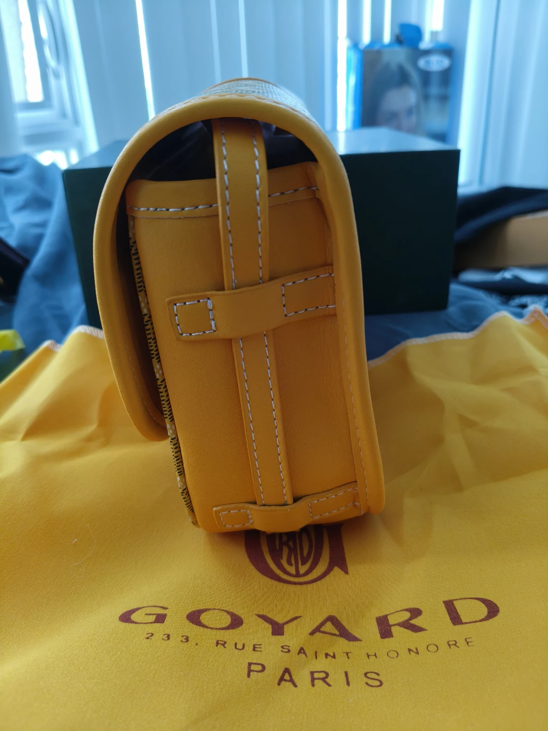 Goyard Yellow Chevron Clutch Bag - photo 3