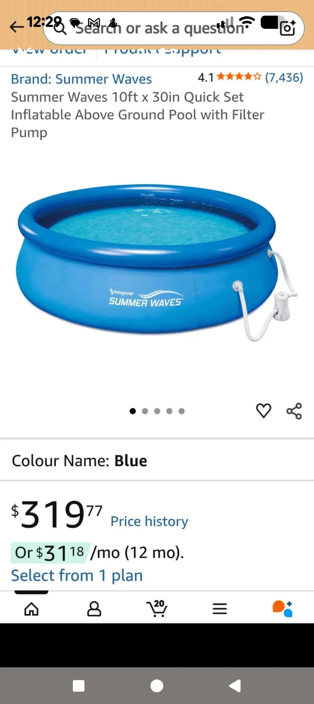 Summer Waves 10ft x 30in Quick Set Inflatable Pool