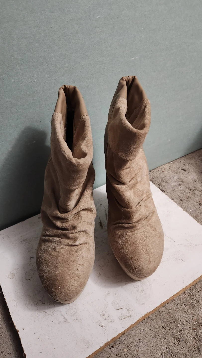 Beige Wedge Ankle Boots - photo 2