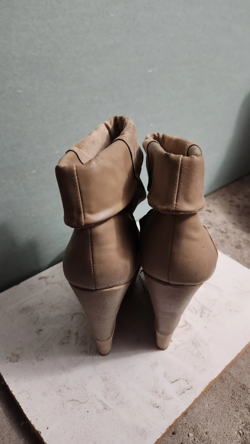 Beige Wedge Ankle Boots - photo 3