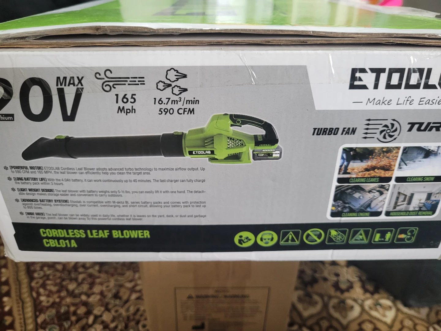 ETOOLAB Cordless Leaf Blower CBL01A